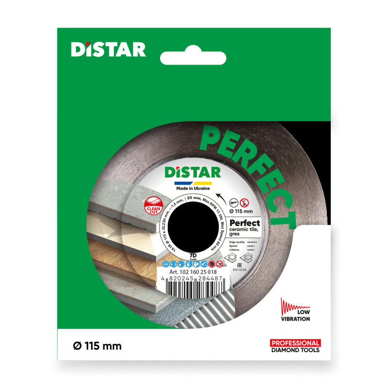 Круг алмазный отрезной 1A1R 115x22,23H Perfect (10216025018)