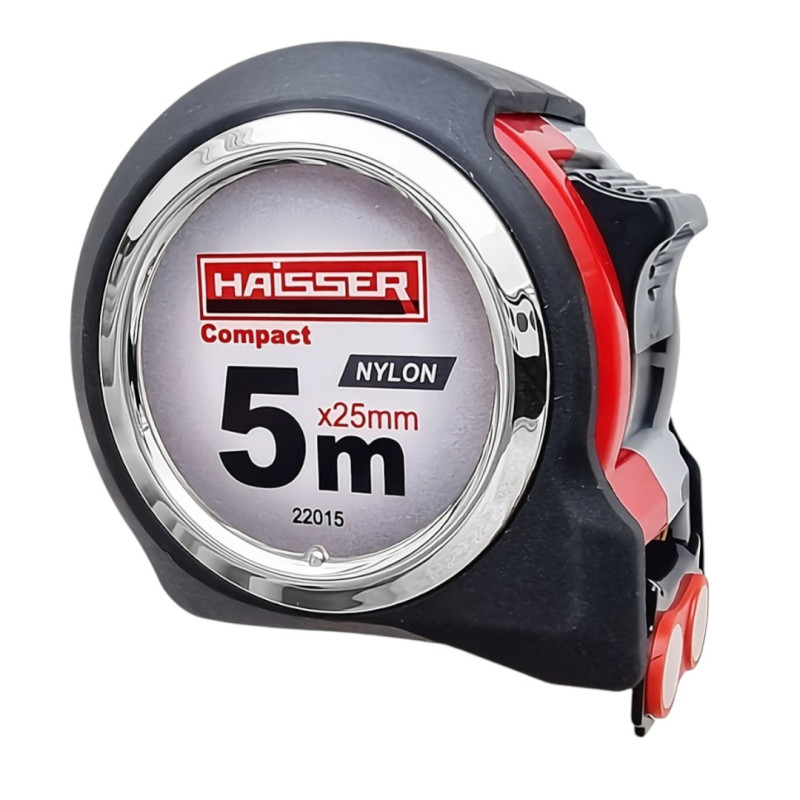 Рулетка строительная HAISSER 5 м x 25 мм магнитный зацеп (HAISSER22015)