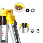 Штатив для оптического нивелира Huepar M3Y 0,36–1,65 м, 5/8" (488040) – Фото №4