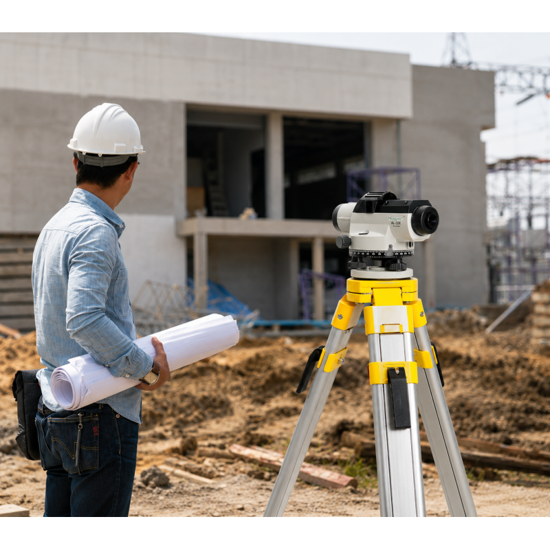 Штатив для оптического нивелира Huepar M3Y 0,36–1,65 м, 5/8" (488040)