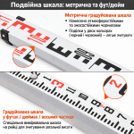 Нивелирная рейка телескопическая Huepar GR5 5 м (488050) – Фото №5