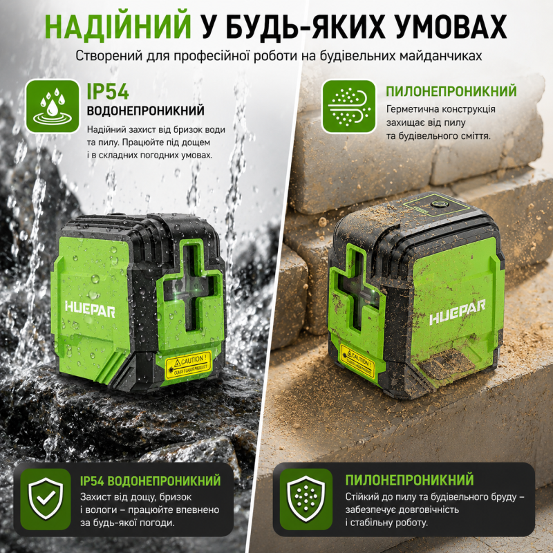 Лазерный уровень Huepar GK011DG 2D (498011)