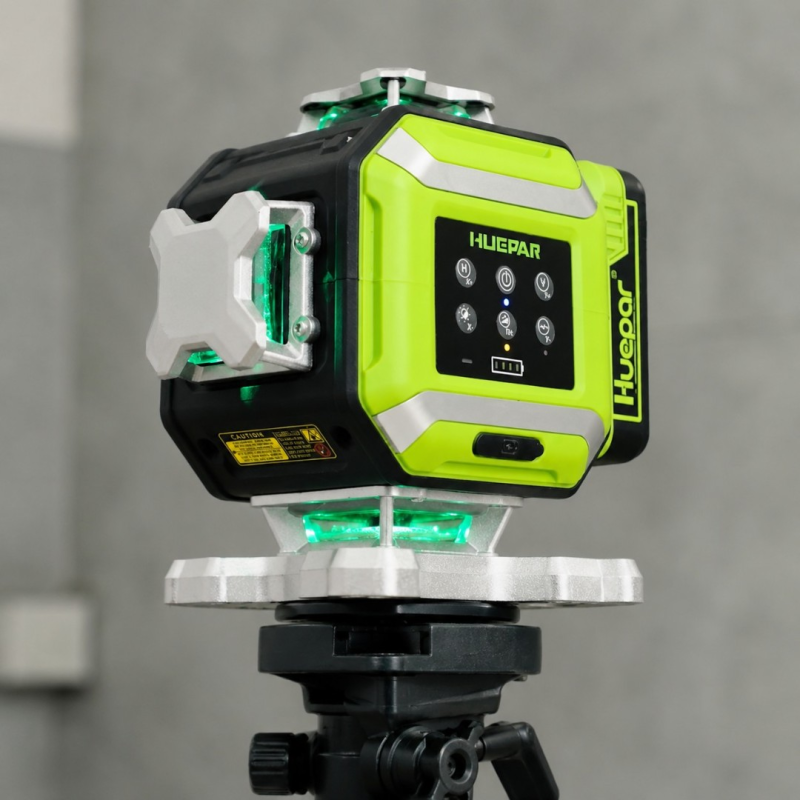 Лазерный уровень Huepar DP04CG-BT 4D 360°с сервоприводом (501010)