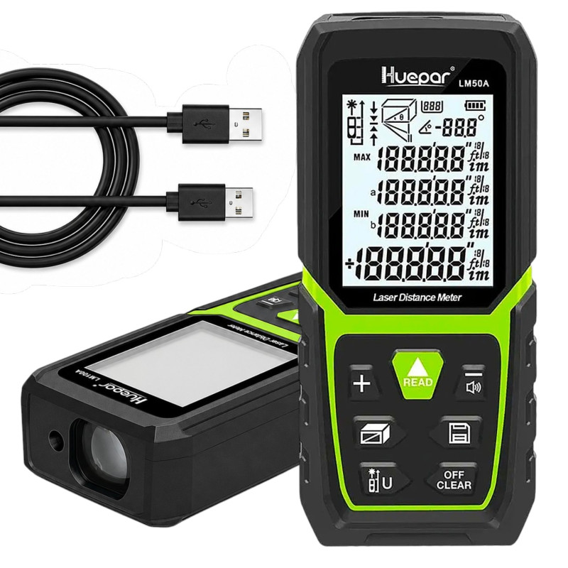 Далекомір лазерний Huepar LM50A до 50 м (LM50A)
