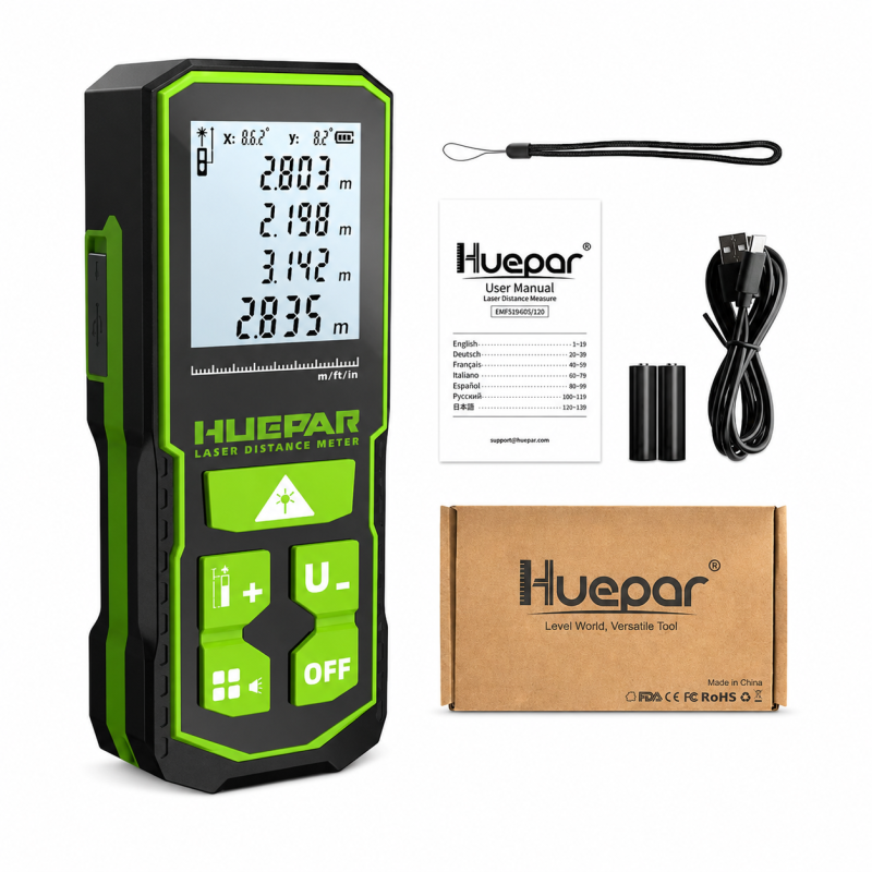 Лазерний далекомір Huepar S120G (S120-G)