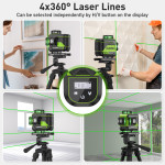 Лазерный уровень (нивелир) Huepar 4D, 16 линий, Bluetooth, LCD-дисплей (Z04CG) – Фото №8