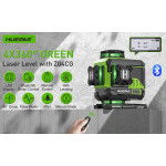 Лазерный уровень (нивелир) Huepar 4D, 16 линий, Bluetooth, LCD-дисплей (Z04CG) – Фото №7