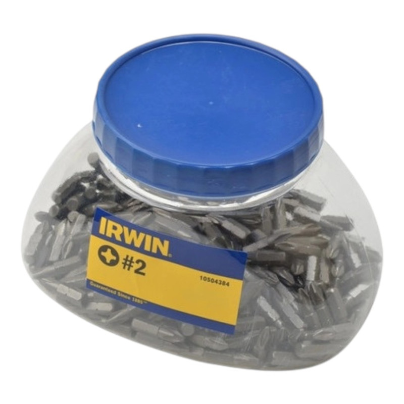 Набор бит 250 шт 1/4" 25 мм, Philips PH 2 "Grabit Jar" IRWIN (10504384)