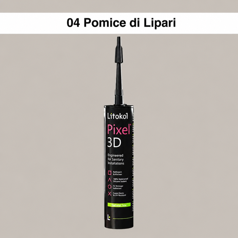 Силиконовый герметик LITOKOL Pixel 3D-04 Pomice di Lipari, 300 мл (PX3DPLP0121)