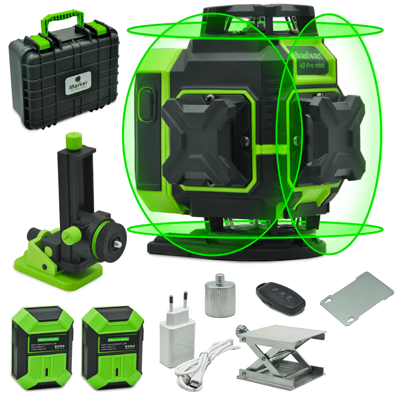 Лазерный уровень нивелир Marker 4D-360 Mini Pro, 16 линий (M4000)