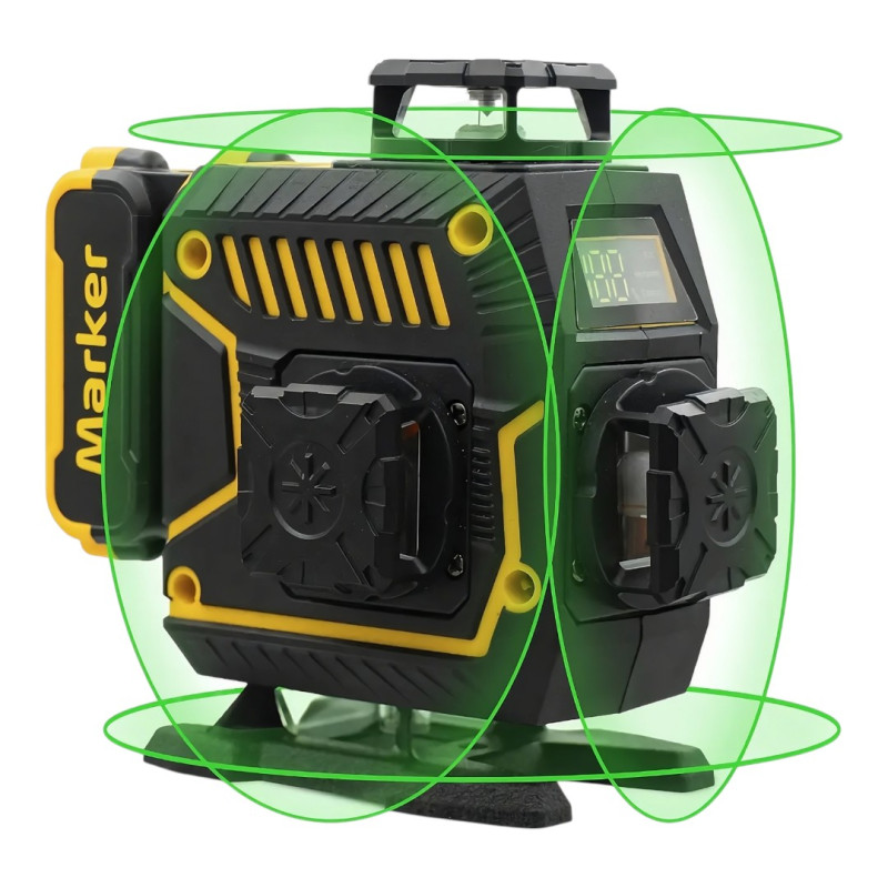 Лазерный уровень MARKER 4D 360 MAX + штатив и цифровая лазерная рулетка (MAX-3499)