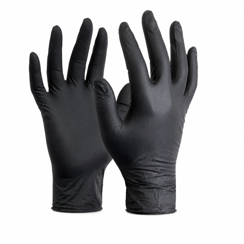 Перчатки нитриловые Mercator Nitrylex Black неопудренные, р.L, 1шт (Nitrylex-L)