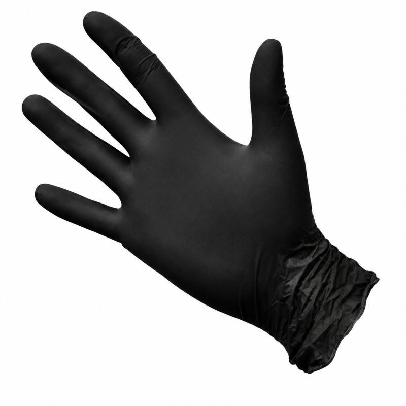 Перчатки нитриловые Mercator Nitrylex Black неопудренные, р.M, 1шт (Nitrylex-M)