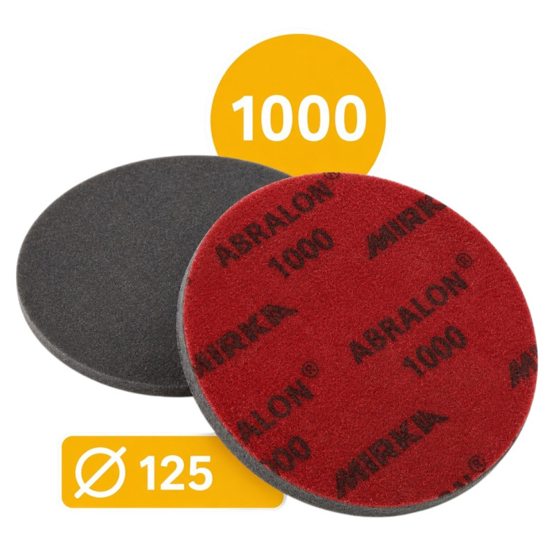 Круг шліфувальний Mirka Abralon, 125 мм, P1000, 1 шт. (8A23202092-1)