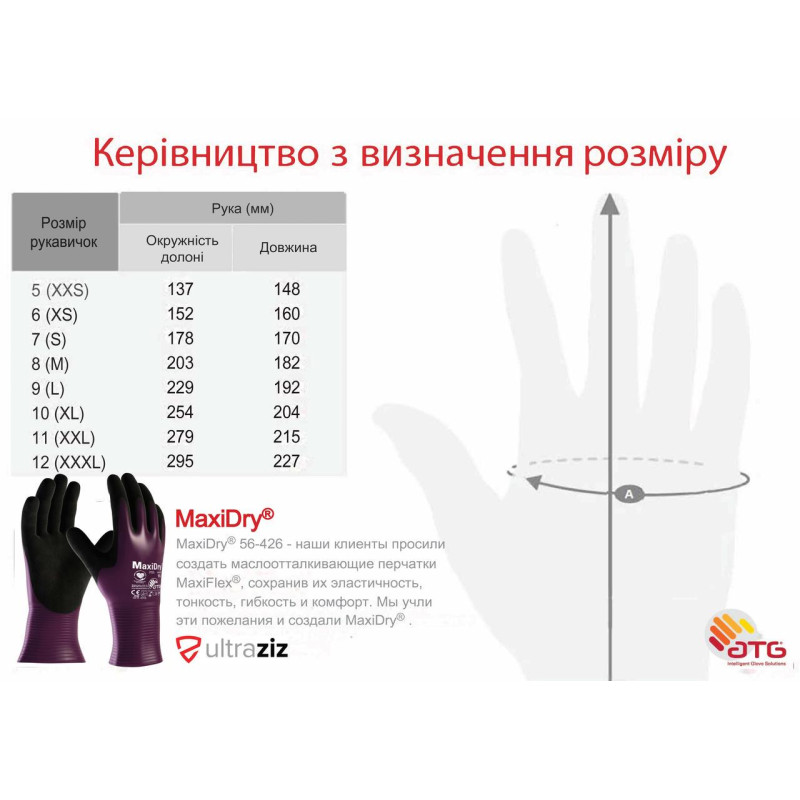 Защитные перчатки МБС MaxiDry® 10XL (56-425)