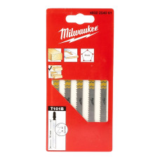 Полотна для лобзиков T101B MILWAUKEE, 75х2,5мм, (5шт), (дерево, чистий рез) (4932254061)