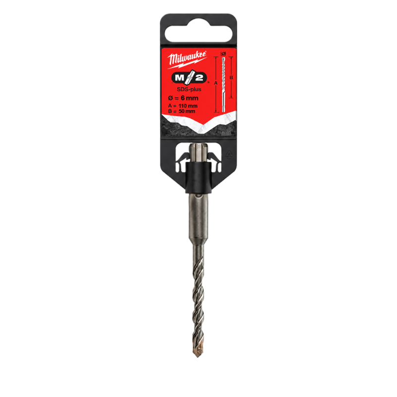 Бур SDS-PLUS M2 MILWAUKEE, Ø 6мм 110/50 мм (4932307068)
