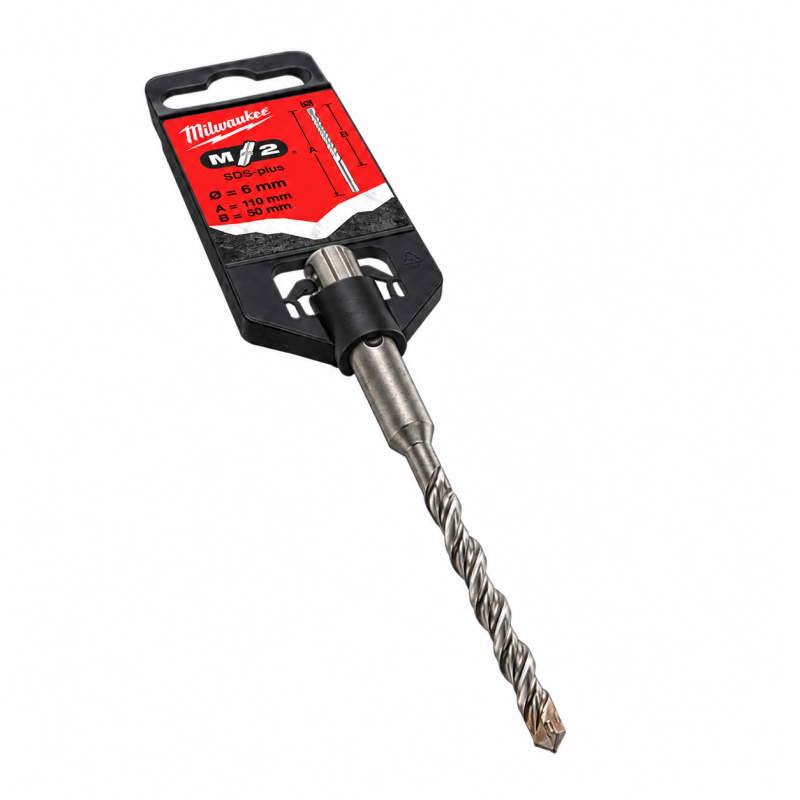 Бур SDS-PLUS M2 MILWAUKEE, Ø 6мм 110/50 мм (4932307068)