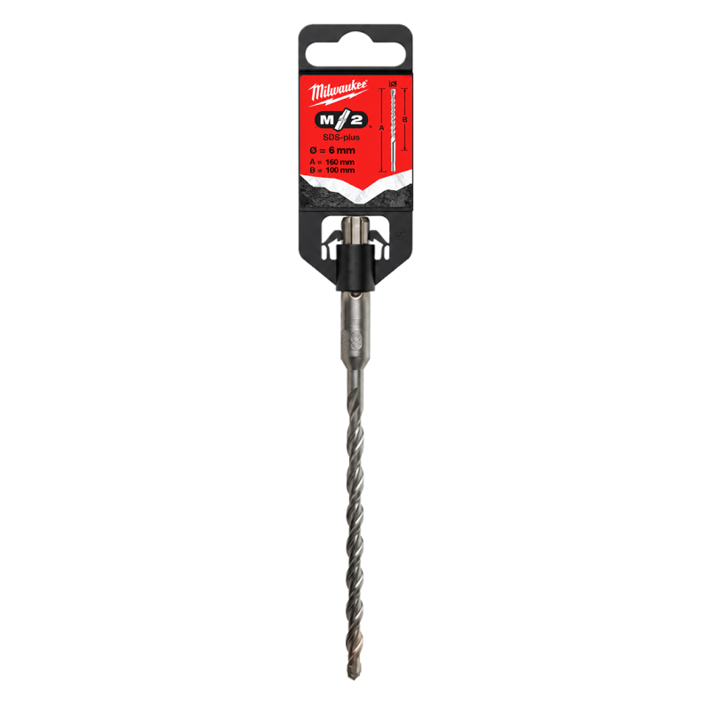 Бур SDS-PLUS M2 MILWAUKEE, Ø 6мм 160/100 мм (4932307069)