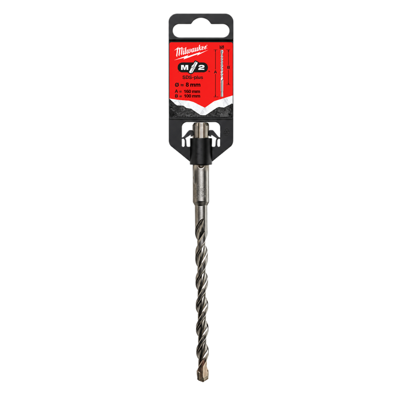 Бур SDS-PLUS M2 MILWAUKEE, Ø 8мм 160/100 мм (4932307071)