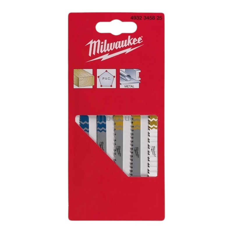 Набір полотен для лобзиків MILWAUKEE, (5шт) (4932345825)