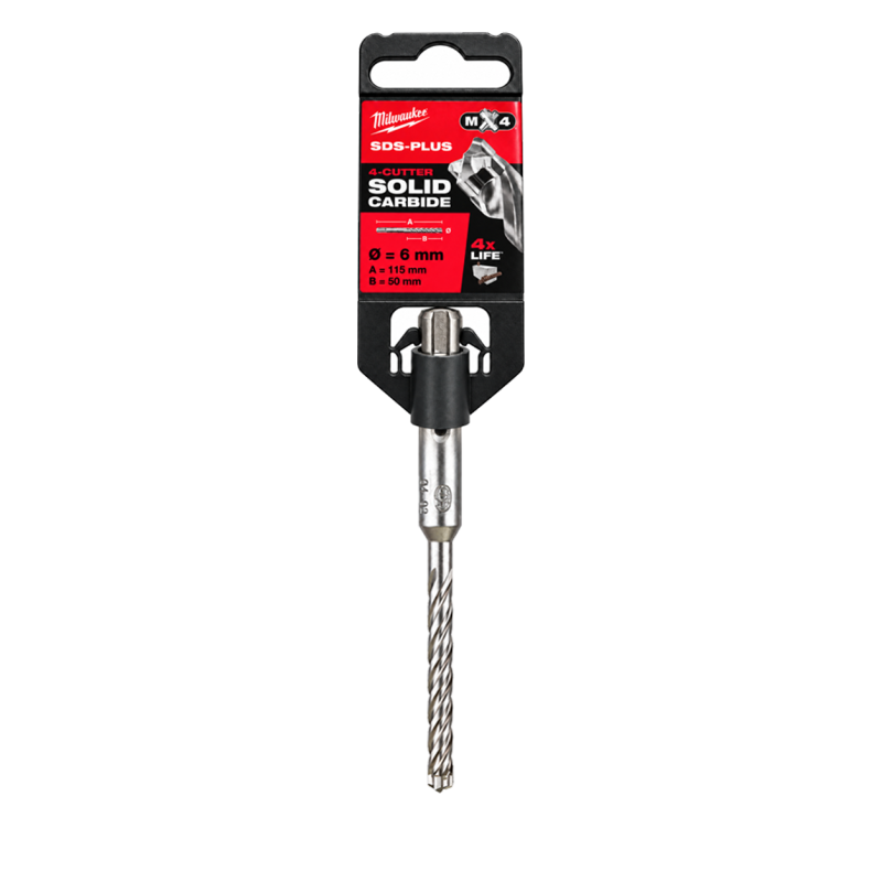 Бур SDS-PLUS MX4 MILWAUKEE, Ø 6 мм 115/50 мм (4932352011)