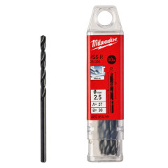 Свердла по металу MILWAUKEE HSS-R, DIN338, Ø2,5х57х30мм, (10шт) (4932363459)