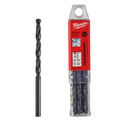 Свердла по металу MILWAUKEE HSS-R, DIN338, Ø4,2х75х43мм, (10шт) (4932363476)