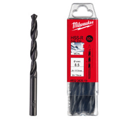 Свердла по металу MILWAUKEE HSS-R, DIN338, Ø8,5х117х75мм, (10шт) (4932363519)