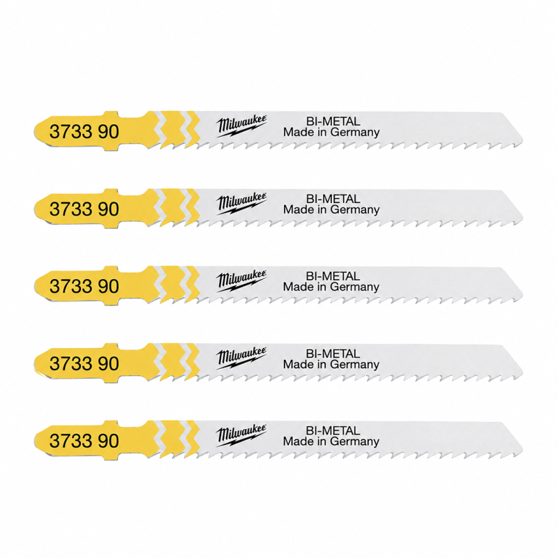 Полотна для лобзиков по дереву T101BF Bi-Metal MILWAUKEЕ, 75х2.5мм, чистый рез,5шт (4932373390)