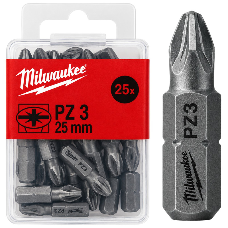 Набір біт MILWAUKEE, PZ3, 25мм, (25 шт) (4932399591)