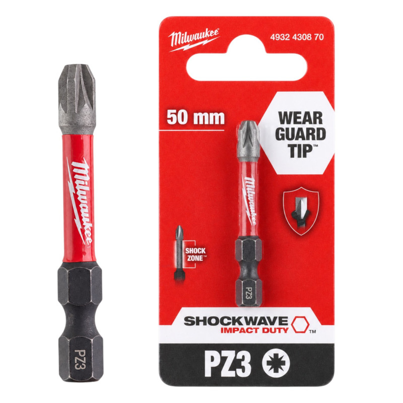 Бита MILWAUKEE SHOCKWAVE™ IMPACT DUTY PZ3, 50мм (4932430870)