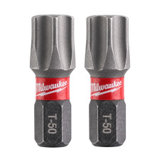 Бита MILWAUKEE SHOCKWAVE, TX50x25мм, 2шт (4932430891)
