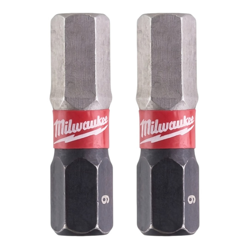 Набор бит Hex6 MILWAUKEE SHOCKWAVE 25 мм, 2шт (4932430897)