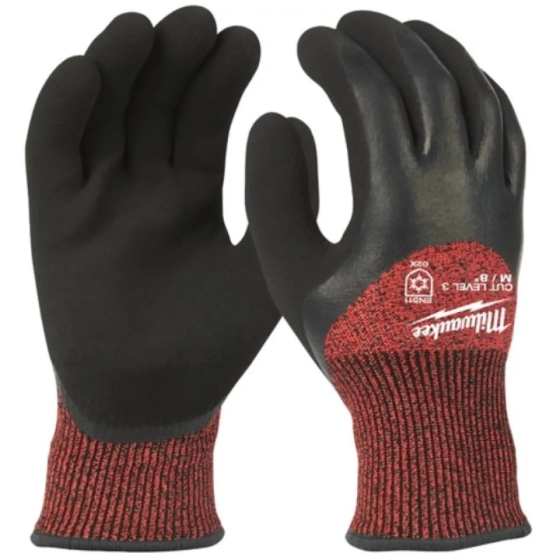 Рукавички робочі зимові MILWAUKEE із опором порізам 3/C розмір 11/XXL (4932471350)