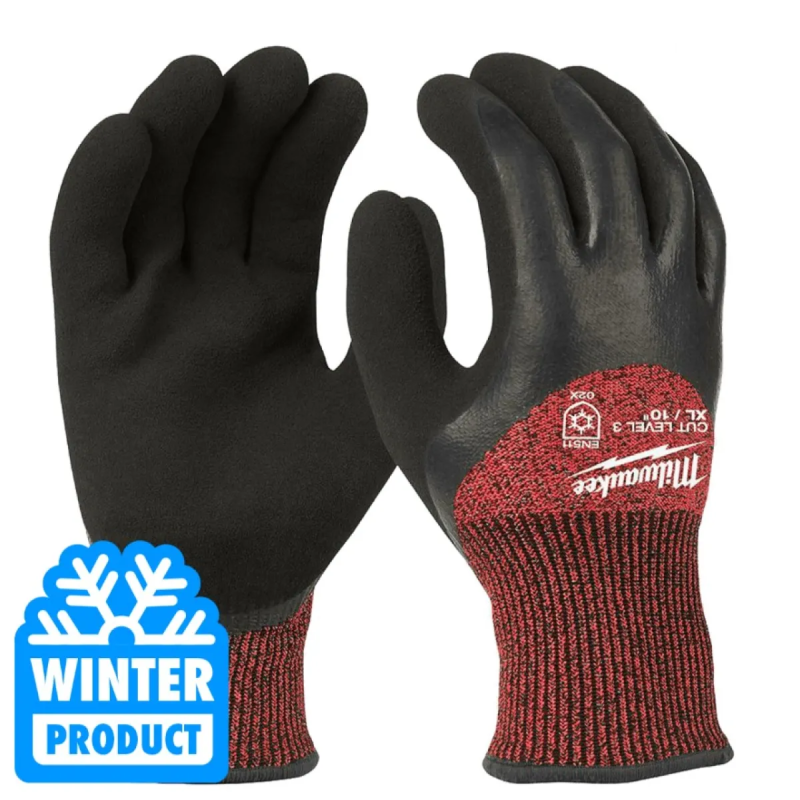 Рукавички робочі зимові MILWAUKEE із опором порізам 3/C розмір 11/XXL (4932471350)