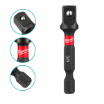 Переходник ударный Milwaukee 1/4 Hex на квадрат 3/8"  (4932478054) – Фото №3