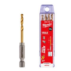 Свердла по металу MILWAUKEE RedHEX HSS-TiN, Ø3,5х69х25мм, (10шт) (4932478177)