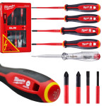 Набір викруток ізольованих VDE MILWAUKEE, (SL2,5/SL3/SL4/SL5.5/PH1/PH2/тестер), (7шт) (4932478739) – Фото №1