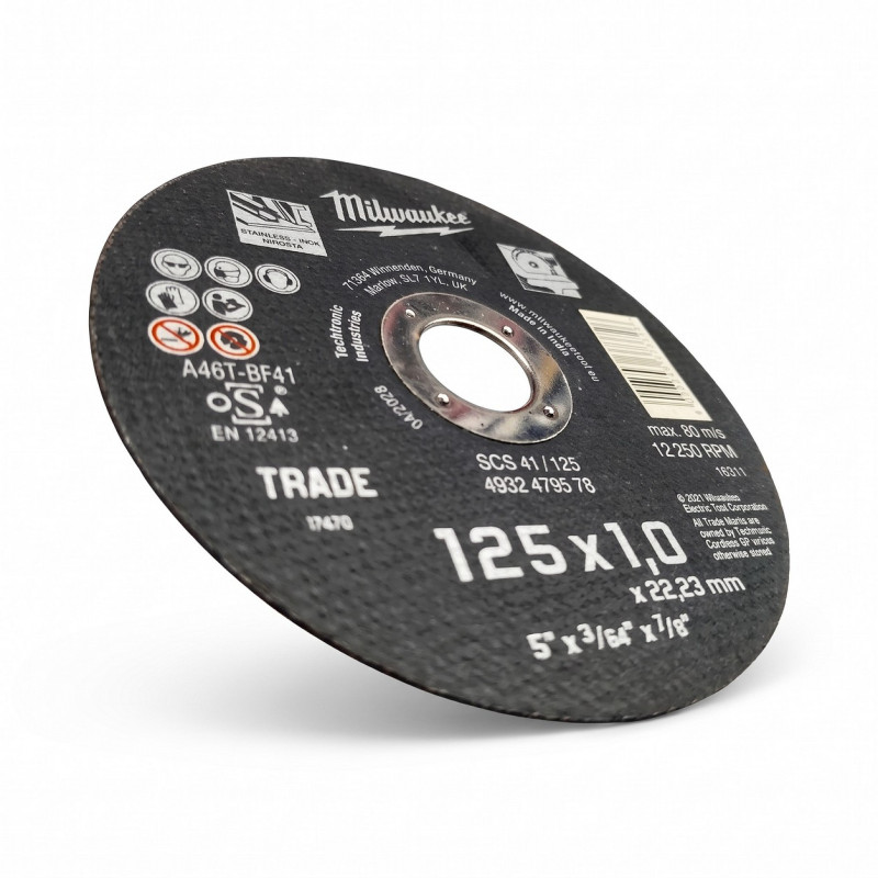 Диск отрезной по металлу MILWAUKEE Trade SCS 41/125×1 мм (4932479578)