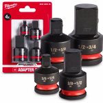 Набір перехідників для головок ShW 1/2"-3/4", 1/2"-3/8", 3/8"-1/2", 3/8"-1/4" MILWAUKEE, 4шт (4932480356) – Фото №3