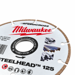 Диск алмазный отрезной MILWAUKEE Speedcross STEELHEAD, 125х1,5х22,23 мм (4932492015) – Фото №4