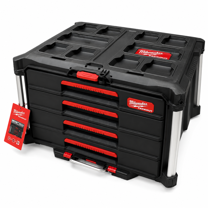 Ящик для инструментов Milwaukee Packout с 4 ящиками (4932493189)