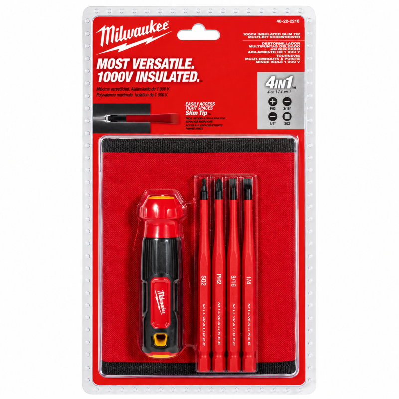 Набір прецизійних діелектричних викруток VDE Milwaukee 4-в-1 TORX (4932493658)