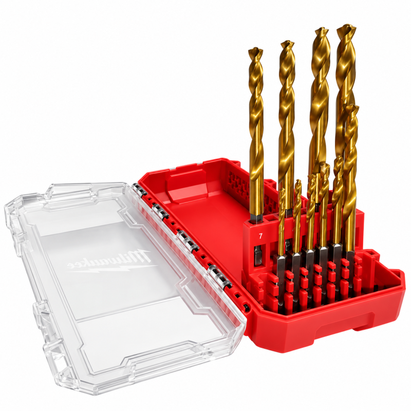 Набор сверл по металлу SHOCKWAVE™ HSS-G TiN Red Hex MILWAUKEE 3-10мм 10 шт (4932493865)