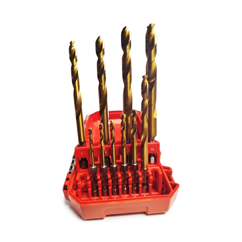 Набор сверл по металлу SHOCKWAVE™ HSS-G TiN Red Hex MILWAUKEE 3-10мм 10 шт (4932493865)