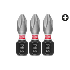Біта MILWAUKEE SHOCKWAVE, PH2, 25 мм (3 шт.) (4932500353)