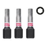 Біта SHOCKWAVE MILWAUKEE, Hex4, 25мм, (3шт) (4932500380) – Фото №1