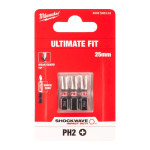 Біта SHOCKWAVE MILWAUKEE, Hex4, 25мм, (3шт) (4932500380) – Фото №2