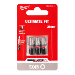 Бита MILWAUKEE SHOCKWAVE, TX45x25мм, 3шт (4932500394) – Фото №3